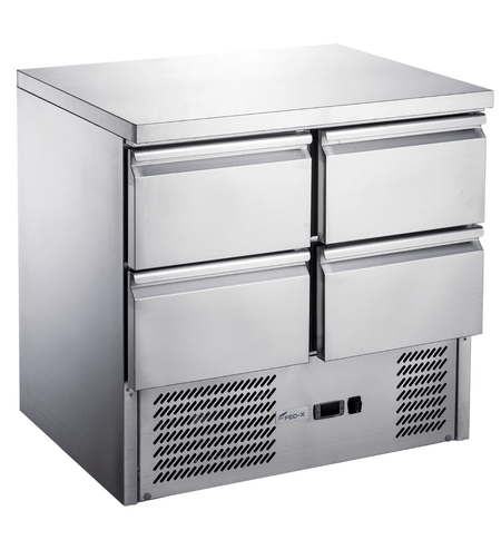 FED - X Four Drawer Compact Workbench Fridge XGNS900 - 4D - Commercial Kitchen Appliances
