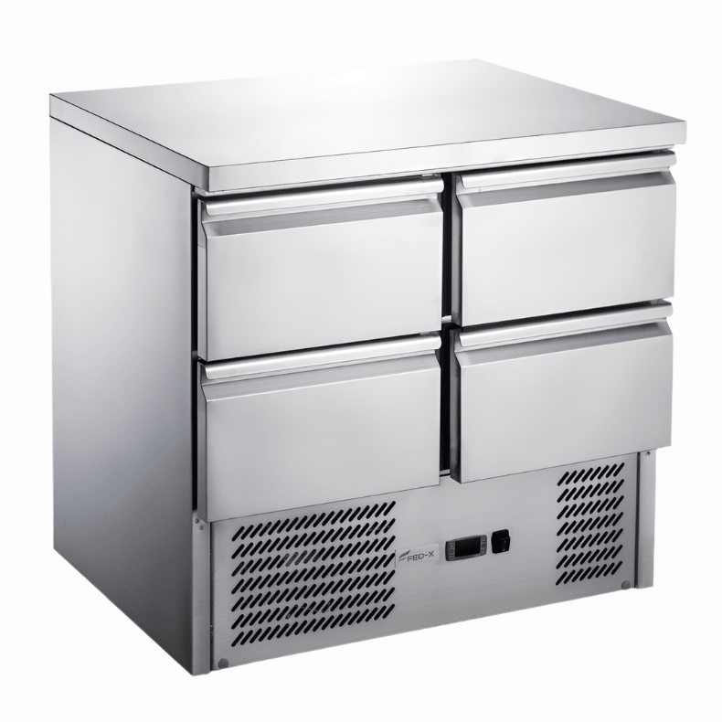 FED - X Four Drawer Compact Workbench Fridge XGNS900 - 4D - Commercial Kitchen Appliances
