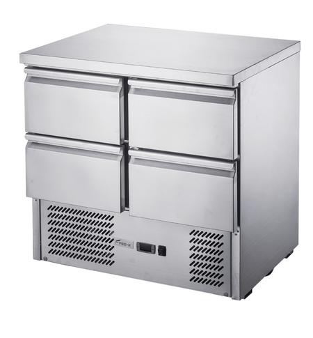 FED - X Four Drawer Compact Workbench Fridge XGNS900 - 4D - Commercial Kitchen Appliances