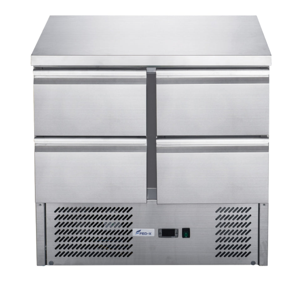 FED-X Four Drawer Compact Workbench Fridge XGNS900-4D - XGNS900-4D