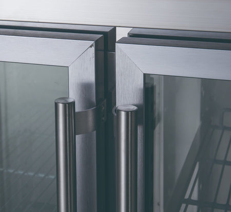 FED - X Four Glass Door Bench Fridge XUB7C22G4V - Commercial Kitchen Appliances