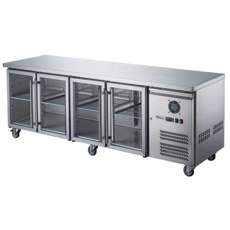 FED - X Four Glass Door Bench Fridge XUB7C22G4V - Commercial Kitchen Appliances