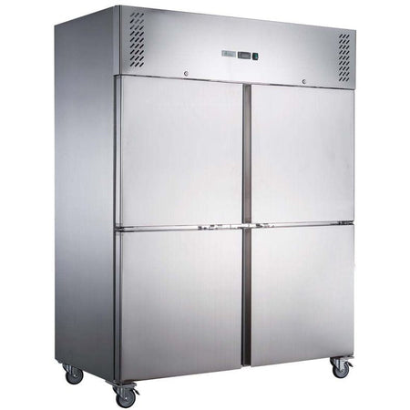 FED-X S/S Four Door Upright Freezer XURF1200S2V - XURF1200S2V