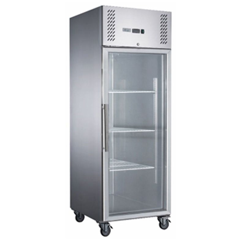 FED-X S/S Full Glass Door Upright Freezer XURF600G1V - XURF600G1V