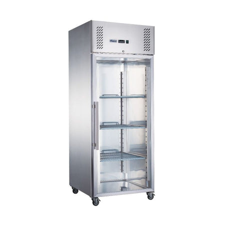 FED-X S/S Full Glass Door Upright Fridge XURC600G1V - XURC600G1V