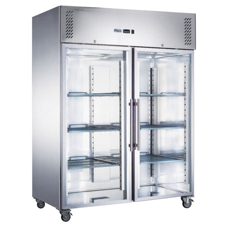 FED-X S/S Two Full Glass Door Upright Fridge XURC1200G2V - XURC1200G2V