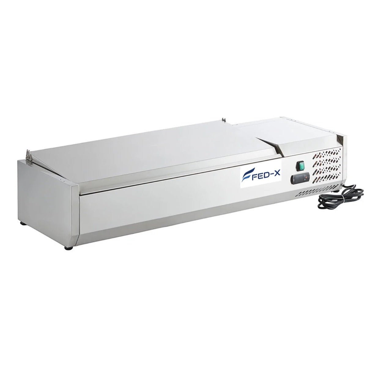 FED - X Salad Bench With Stainless Steel Lid XVRX1200/380S - Commercial Kitchen Appliances
