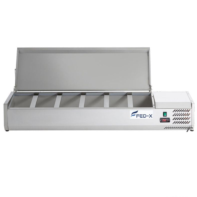 FED-X Salad Bench With Stainless Steel Lid XVRX1500/380S - XVRX1500/380S