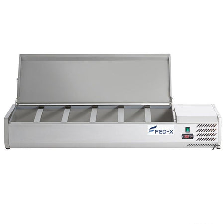 FED-X Salad Bench With Stainless Steel Lid XVRX1500/380S - XVRX1500/380S