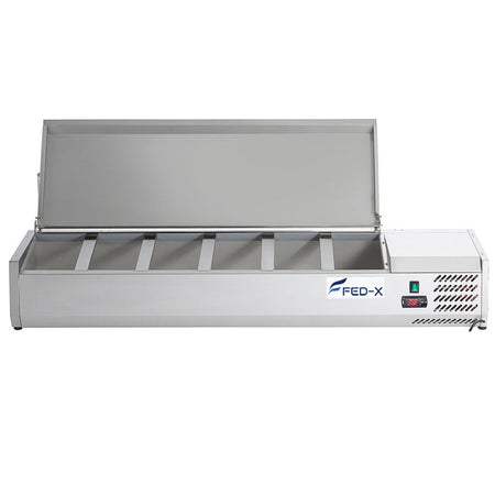 FED - X Salad Bench With Stainless Steel Lid XVRX1500/380S - Commercial Kitchen Appliances