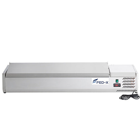 FED - X Salad Bench With Stainless Steel Lid XVRX1500/380S - Commercial Kitchen Appliances
