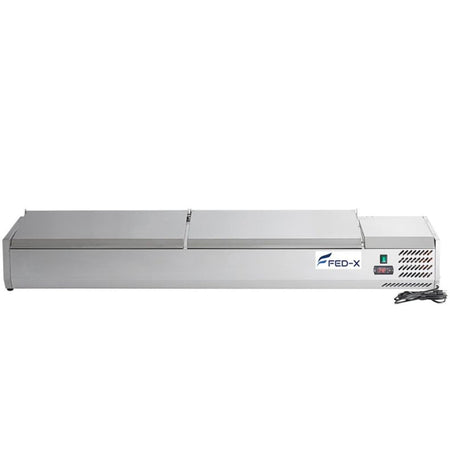 FED-X Salad Bench With Stainless Steel Lids XVRX1800/380S - XVRX1800/380S