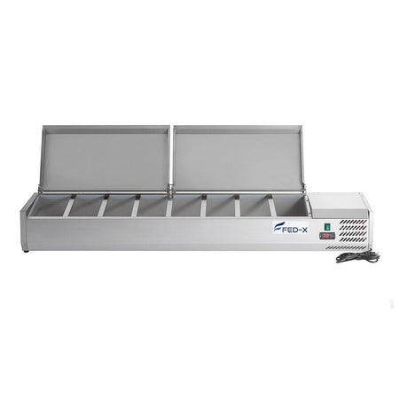 FED - X Salad Bench With Stainless Steel Lids XVRX1800/380S - Commercial Kitchen Appliances