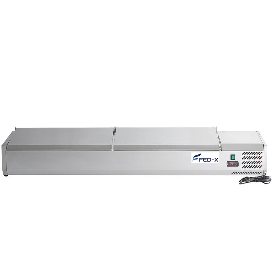 FED - X Salad Bench With Stainless Steel Lids XVRX1800/380S - Commercial Kitchen Appliances