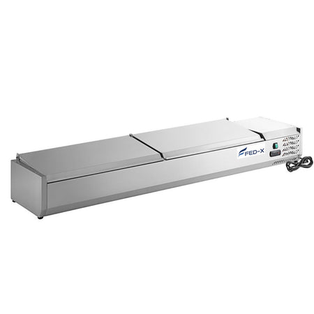 FED - X Salad Bench With Stainless Steel Lids XVRX1800/380S - Commercial Kitchen Appliances