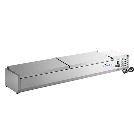 FED - X Salad Bench With Stainless Steel Lids XVRX2000/380S - Commercial Kitchen Appliances