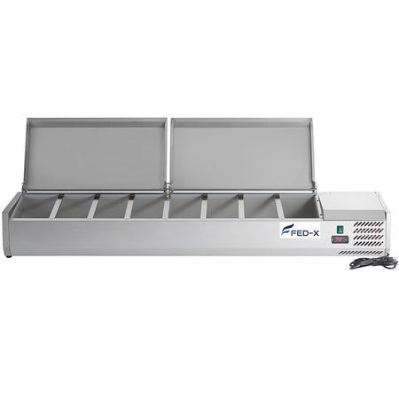 FED - X Salad Bench With Stainless Steel Lids XVRX2000/380S - Commercial Kitchen Appliances