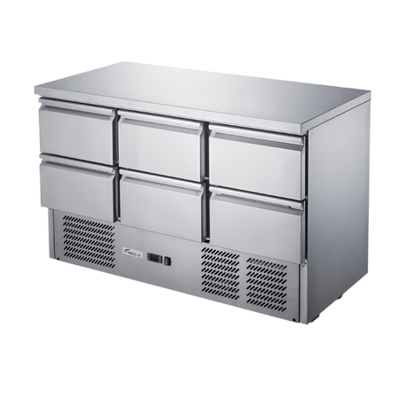 FED - X Six Drawer Compact Workbench Fridge XGNS1300 - 6D - Commercial Kitchen Appliances