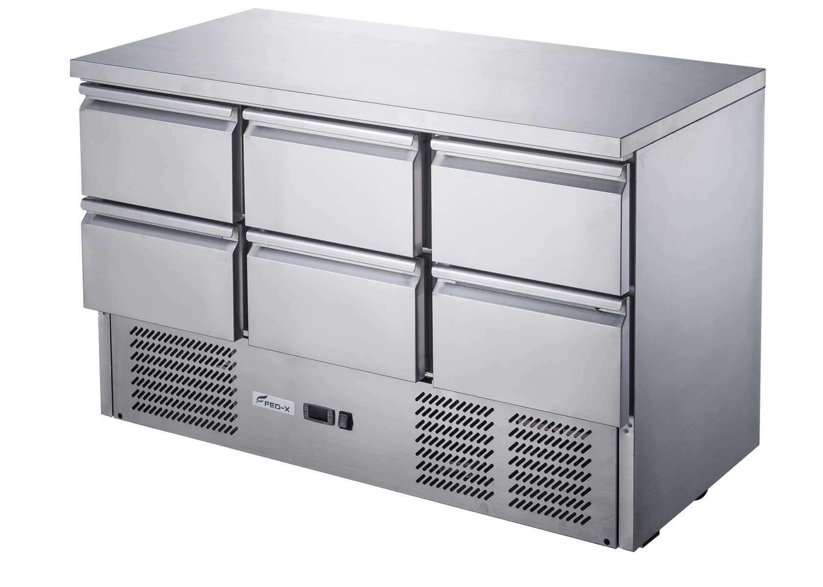 FED - X Six Drawer Compact Workbench Fridge XGNS1300 - 6D - Commercial Kitchen Appliances