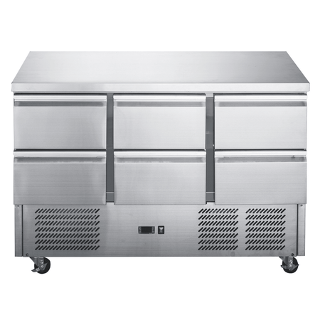 FED - X Six Drawer Salad Prep Fridge XGNS1300D - 6D - Commercial Kitchen Appliances