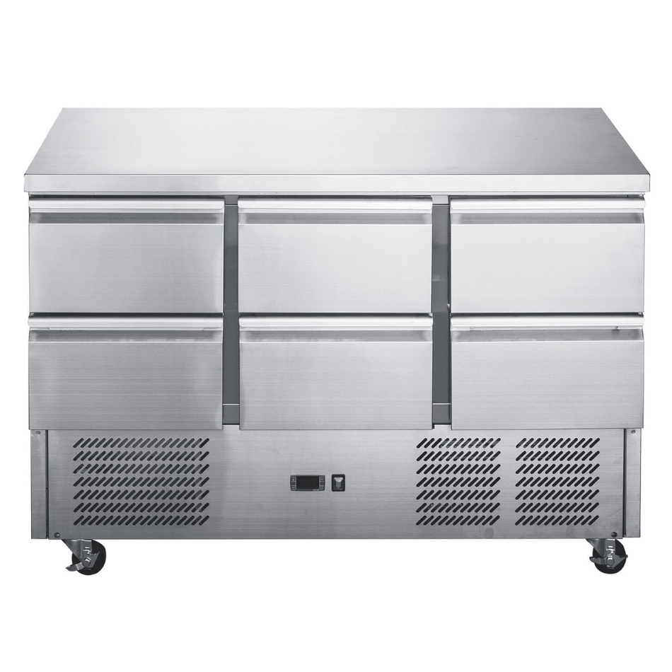 FED - X Six Drawer Salad Prep Fridge XGNS1300D - 6D - Commercial Kitchen Appliances
