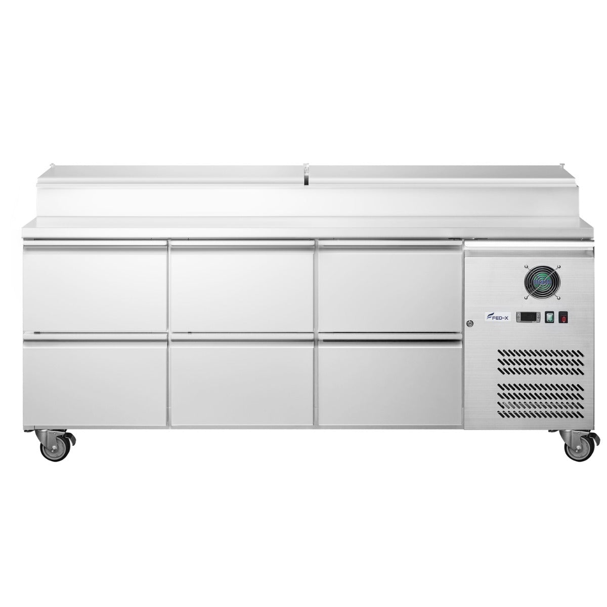 FED-X Six Drawer Salad Prep Fridge XSS7C18S3V-6D - Commercial Kitchen Appliances