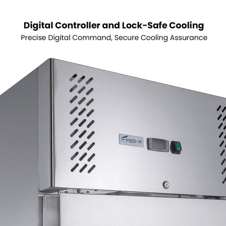 FED - X S/S Double Door Upright Freezer XURF1200SFV - Commercial Kitchen Appliances