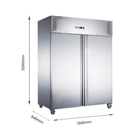 FED - X S/S Double Door Upright Fridge 1200L XURC1200SFV - Commercial Kitchen Appliances