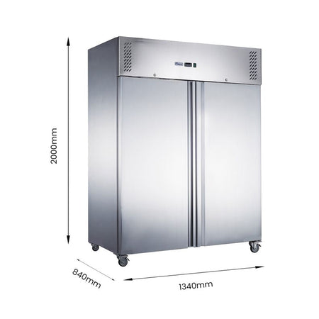 FED - X S/S Double Door Upright Fridge 1200L XURC1200SFV - Commercial Kitchen Appliances