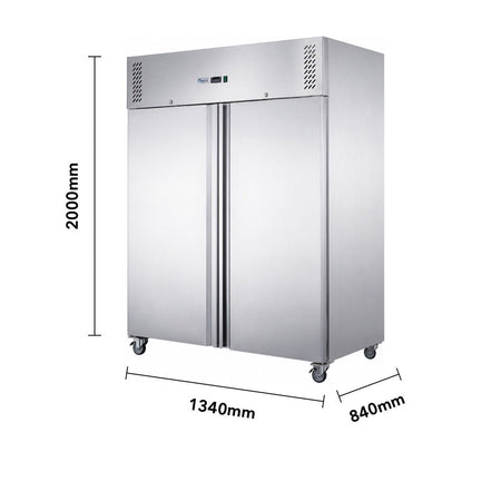 FED-X S/S Double Door Upright Storage Freezer 1236L - XURF1200SFV - Commercial Kitchen Appliances