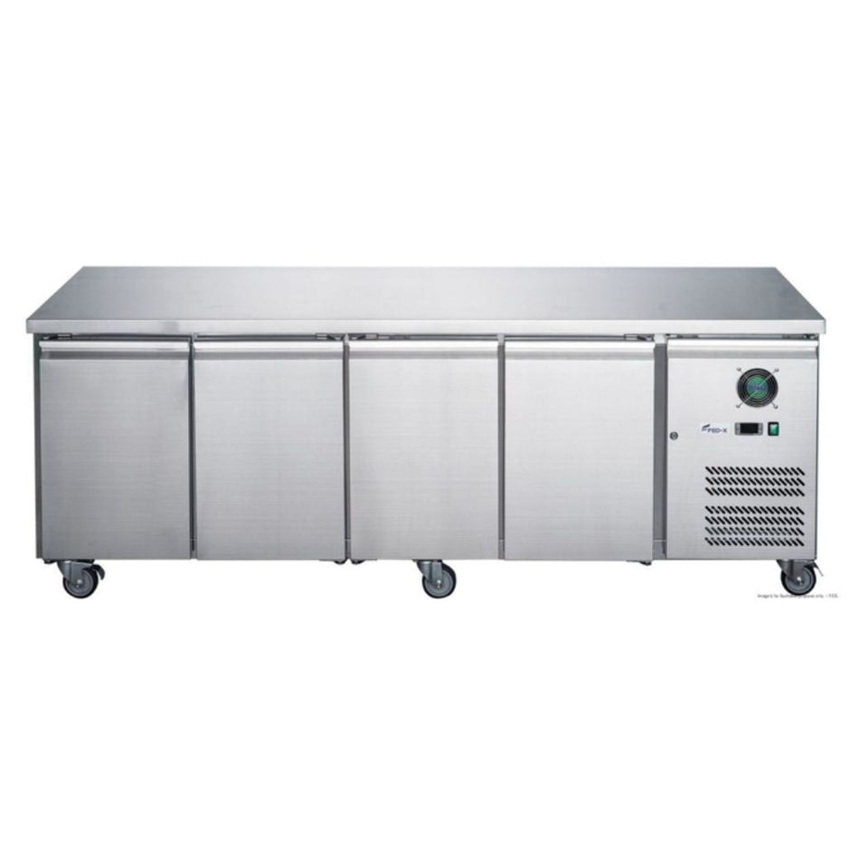 FED - X S/S Four Door Bench Fridge XUB6C22S4V - Commercial Kitchen Appliances