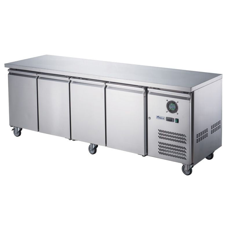 FED - X S/S Four Door Bench Fridge XUB7C22S4V - Commercial Kitchen Appliances
