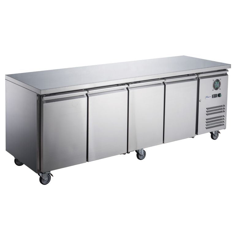 FED - X S/S Four Door Bench Fridge XUB7C22S4V - Commercial Kitchen Appliances