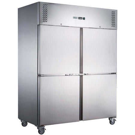 FED - X S/S Four Door Upright Freezer XURF1200S2V - Commercial Kitchen Appliances