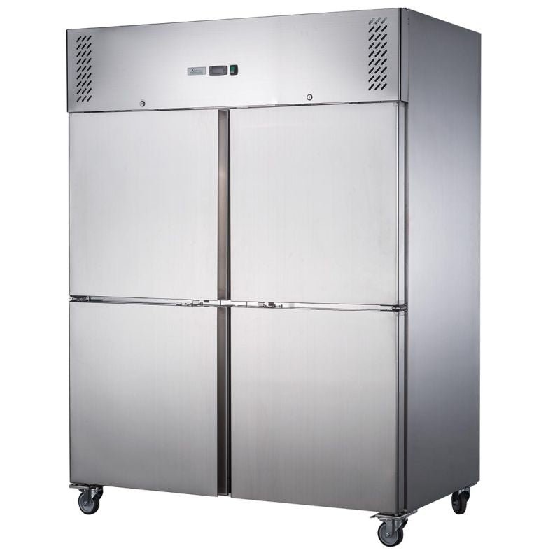 FED - X S/S Four Door Upright Freezer XURF1200S2V - Commercial Kitchen Appliances