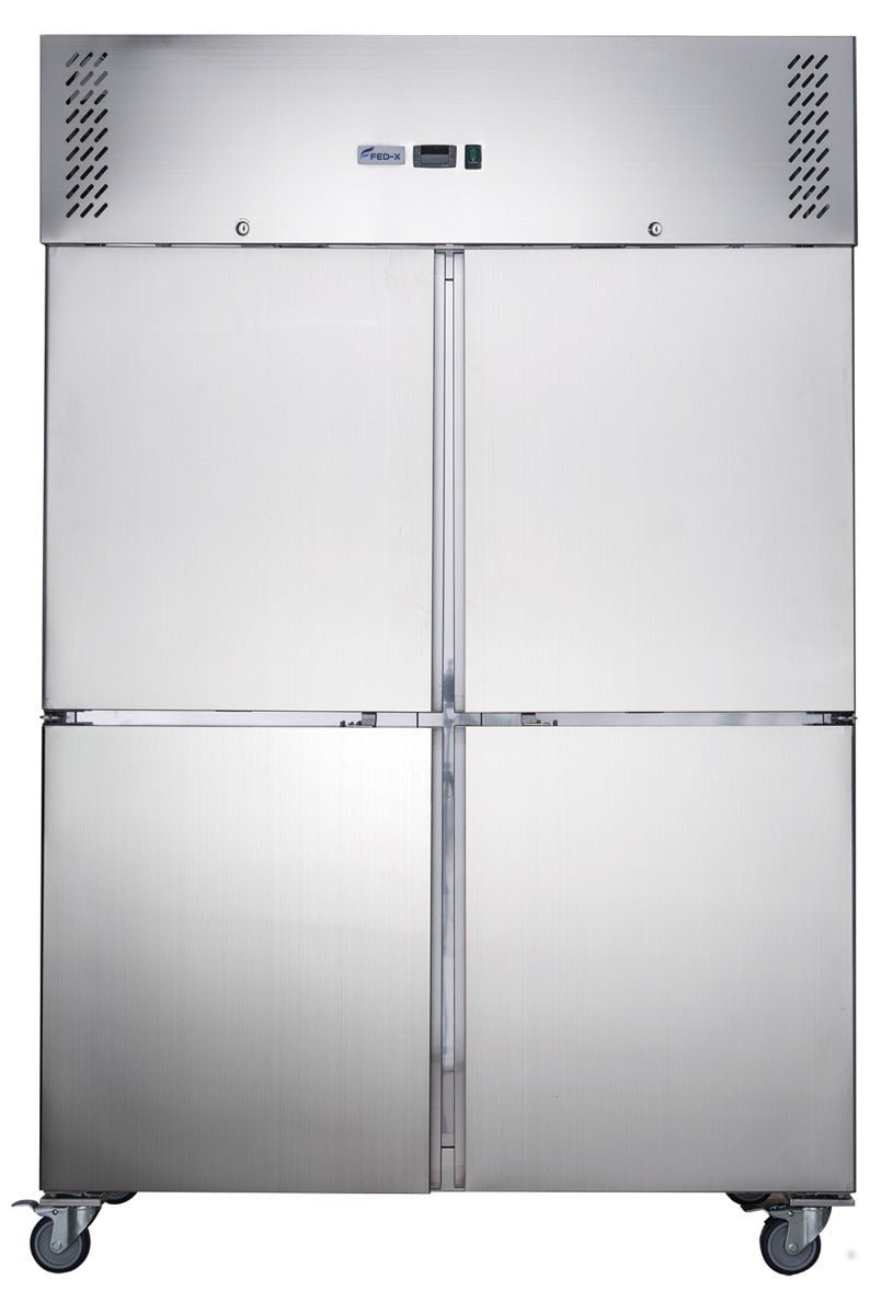 FED - X S/S Four Door Upright Fridge 1200L XURC1200S2V - Commercial Kitchen Appliances