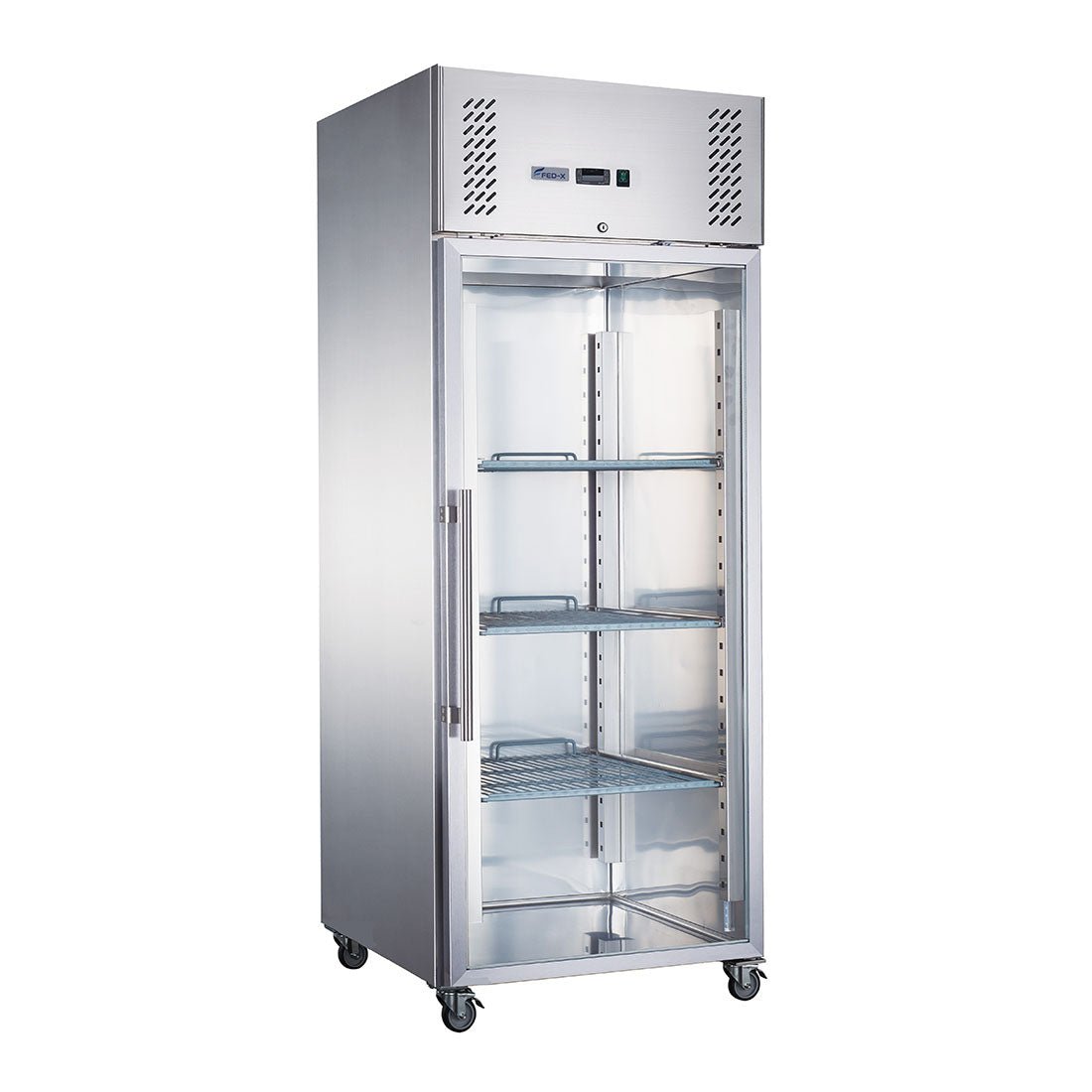 FED - X S/S Full Glass Door Upright Freezer XURF600G1V - Commercial Kitchen Appliances