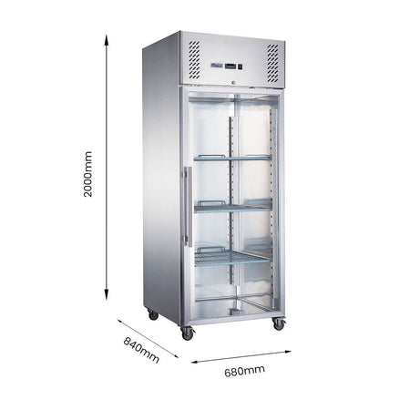 FED - X S/S Full Glass Door Upright Fridge XURC600G1V - Commercial Kitchen Appliances