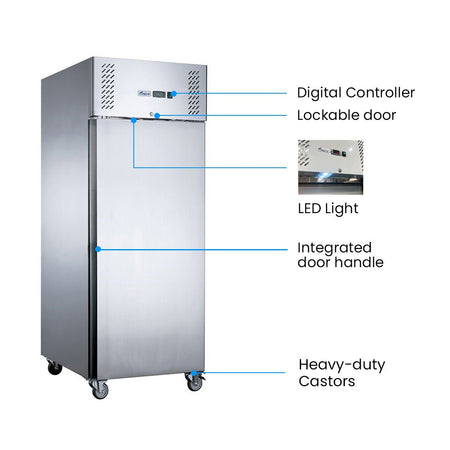 FED - X S/S Single Door Upright Freezer XURF600SFV - Commercial Kitchen Appliances