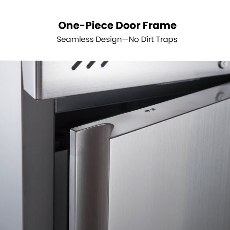 FED-X XURF650SFV freezer — side view showing 830mm depth