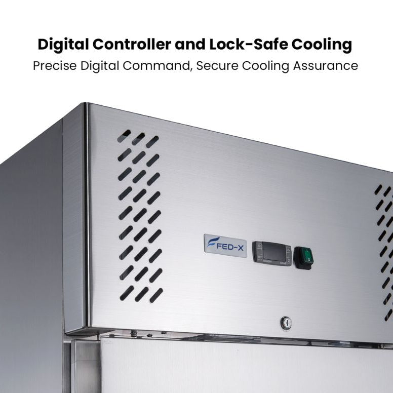 FED - X S/S Single Door Upright Fridge 600L XURC600SFV - Commercial Kitchen Appliances