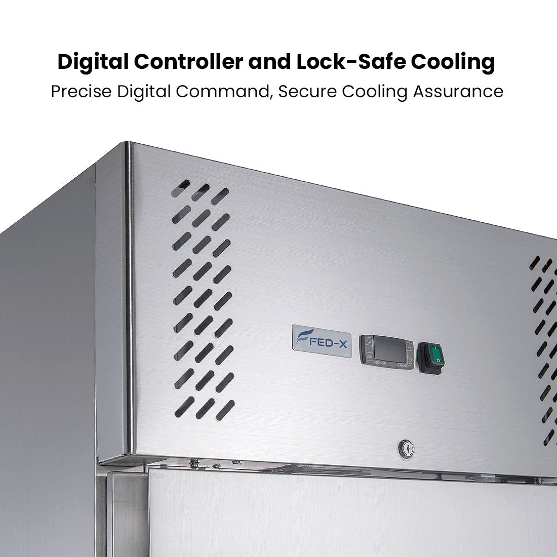 FED - X S/S Single Door Upright Fridge 600L XURC600SFV - Commercial Kitchen Appliances