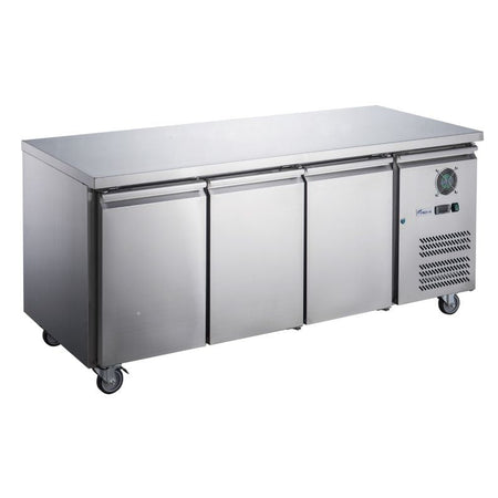FED - X S/S Three Door Bench Freezer XUB6F18S3V - Commercial Kitchen Appliances