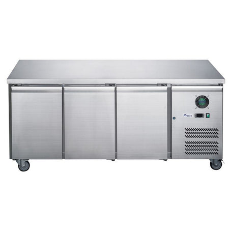 FED - X S/S Three Door Bench Freezer XUB6F18S3V - Commercial Kitchen Appliances