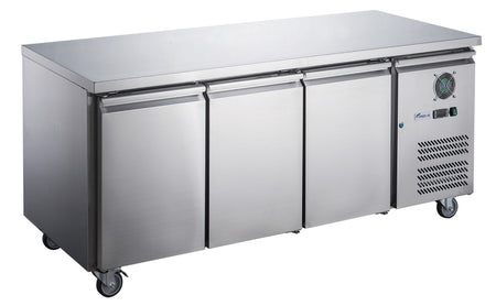 FED - X S/S Three Door Bench Freezer XUB7F18S3V - Commercial Kitchen Appliances