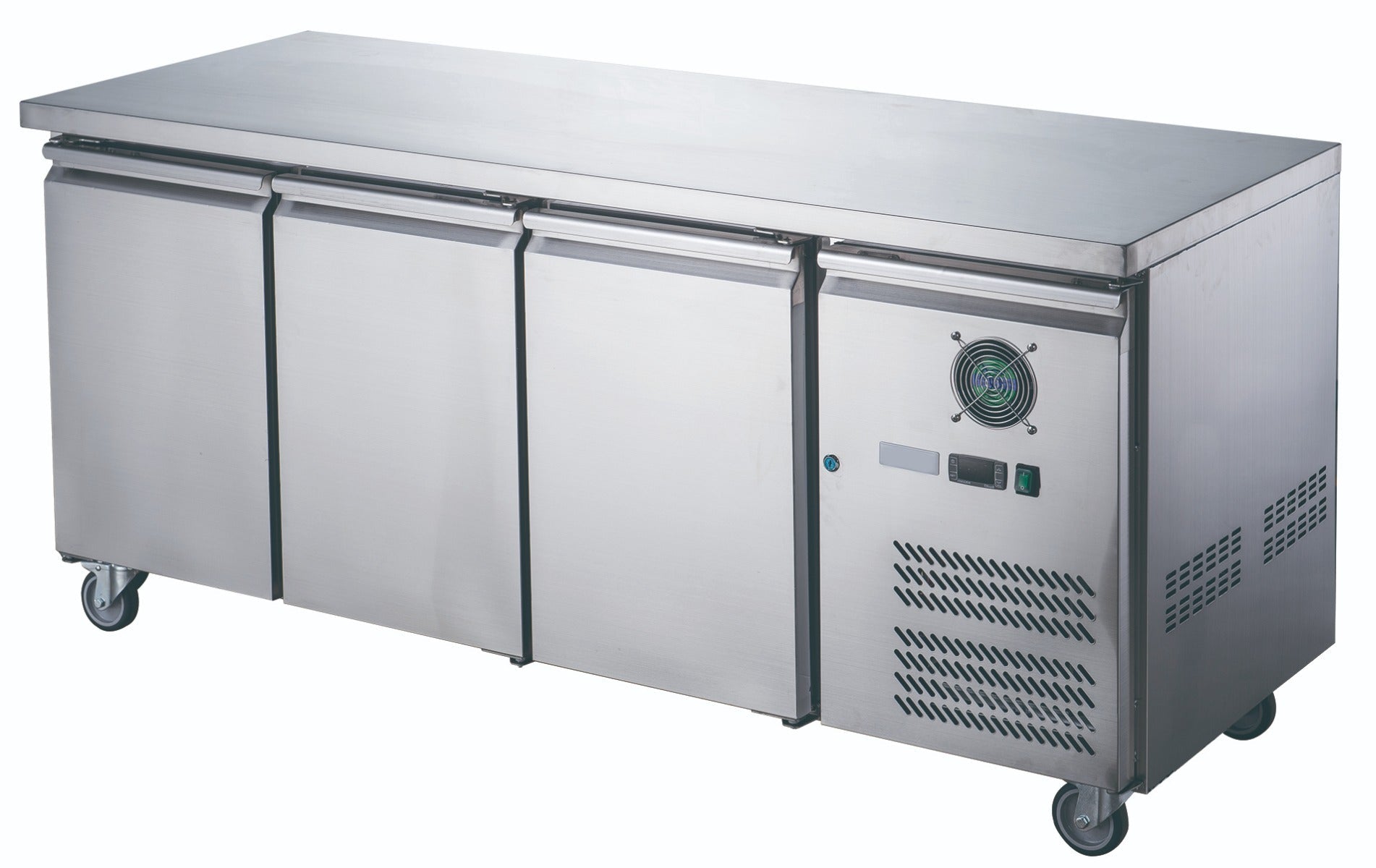 FED - X S/S Three Door Bench Freezer XUB7F18S3V - Commercial Kitchen Appliances