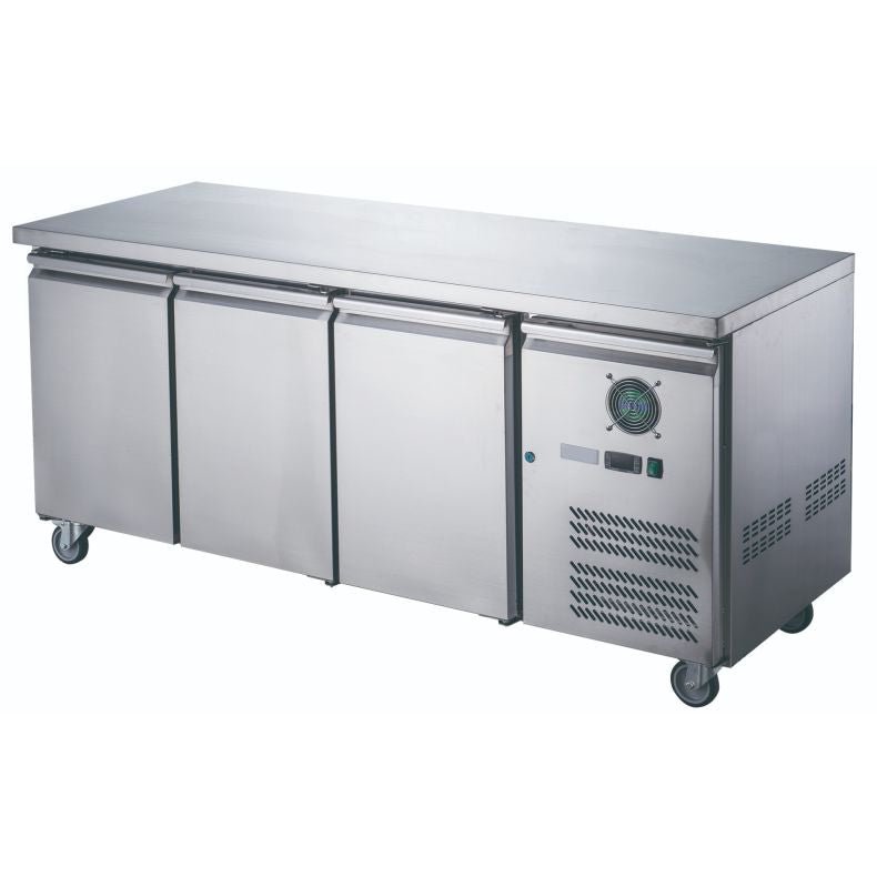 FED - X S/S Three Door Bench Freezer XUB7F18S3V - Commercial Kitchen Appliances