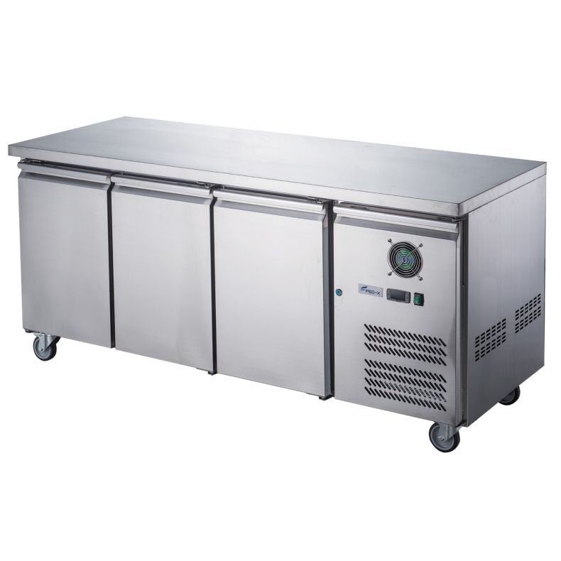 FED - X S/S Three Door Bench Fridge XUB6C18S3V - Commercial Kitchen Appliances