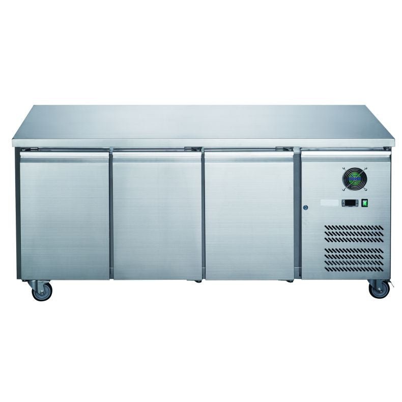FED - X S/S Three Door Bench Fridge XUB7C18S3V - Commercial Kitchen Appliances