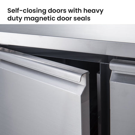 FED - X S/S Three Door Bench Fridge XUB7C18S3V - Commercial Kitchen Appliances